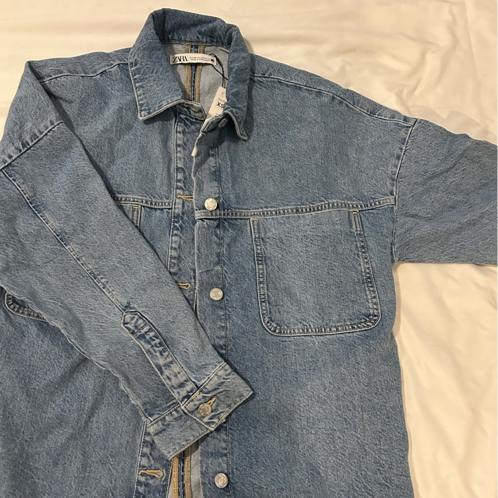 ZARA oversized denim jacket NWT